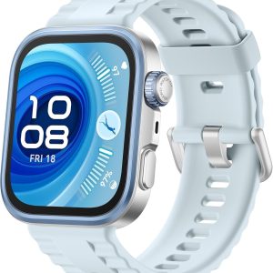 Huawei Watch FIT4 Pro Smartwatch, 1.82" Sapphire Display Titanium Alloy Bezel, Up to 10-Day Battery Life, Dual Band GPS, Golf Courses map, 40 m Free Diving, Compatible with Android iOS, Blue