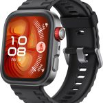 Huawei Watch FIT4 Pro Smartwatch, 1.82" Sapphire Display Titanium Alloy Bezel, Up to 10-Day Battery Life, Dual Band GPS, Golf Courses map, 40 m Free Diving, Compatible with Android iOS, Black