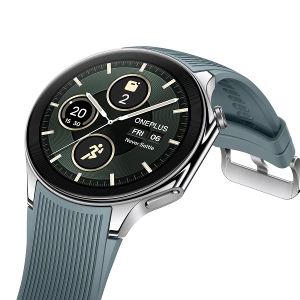 OnePlus Watch 2 with Wear OS 4,Snapdragon W5 Chipset,Upto 100hrs battery life,1.43’’ AMOLED Display, Stainless Steel & Sapphire Crystal build,Dual Frequency GPS, 5 ATM, IP68 & BT Calling, Radiant Steel - Image 4