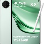 HUAWEI MatePad Mini Tablet, 8.8" Flexible OLED Display, 1800 nits peak brightness, 255g and 5.1mm thin, 8+256 GB, 6400 mAh battery, 66W SuperCharge, 32 MP Front Camera, Notes, WiFi-7, Green