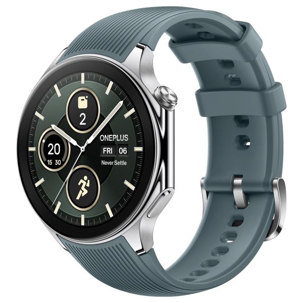 OnePlus Watch 2 with Wear OS 4,Snapdragon W5 Chipset,Upto 100hrs battery life,1.43’’ AMOLED Display, Stainless Steel & Sapphire Crystal build,Dual Frequency GPS, 5 ATM, IP68 & BT Calling, Radiant Steel - Image 3