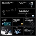 OnePlus Buds 3 Truly Wireless Bluetooth Earbuds with Upto 49dB Smart Adaptive Noise Cancellation,Hi-Res Sound Quality,Sliding Volume Control,10mins for 7Hours Fast Charging with Upto 44Hrs Playback, Metallic Grey - Image 7