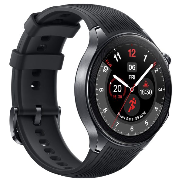 OnePlus Watch 2 with Wear OS 4,Snapdragon W5 Chipset,Upto 100hrs battery life,1.43’’ AMOLED Display, Stainless Steel & Sapphire Crystal build,Dual Frequency GPS, 5 ATM, IP68 & BT Calling, Black Steel - Image 2