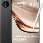 HUAWEI MatePad Mini Tablet, 8.8" Flexible OLED Display, 1800 nits peak brightness, 255g and 5.1mm thin, 8+256 GB, 6400 mAh battery, 66W SuperCharge, 32 MP Front Camera, Notes, WiFi-7, Black