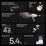 OnePlus Buds Pro 3 Bluetooth TWS in-Ear Buds – Dual Drivers, Dual DACs, Dynaudio EQs, AI-Powered Translator, Up to 50dB Adaptive Noise Cancellation, Up to 43Hrs Battery, Lunar Rediance - Image 7