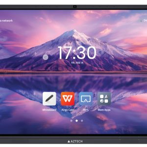AZTECH Ideaflow Bright 75″ 4K Interactive Display, 8GB RAM +128GB Storage, 60Hz Refresh Rate, 8ms Response Time, Built-in  48MP AI Camera & Microphone, Android 14 Operating System, Black, AZ2575-ME01