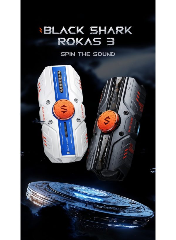 Black Shark Rokas 3 Wireless Gaming Earbuds - Fidget Spinner Case Design, RGB Lighting Effects, 13mm Dynamic Driver, HiFi Stereo, Ultra-Low Latency, 24H Battery Life - Mechanical Style - White - Image 6