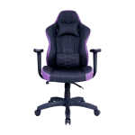 Cooler Master Caliber E1 Ergonomic Chair with Fixed Armrests and Head/Lumbar Support, Black+Purple, CMI-GCE1-PR