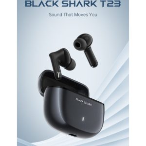 Black Shark T23 Wireless Earbuds, Bluetooth 5.4 Headphones with 13mm Drivers, 40H Playtime, ENC Noise Cancelling for Calls, IPX4 Water Resistant - Black