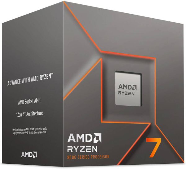 AMD Ryzen 7 8700F Desktop Processor, AM5, 8 Cores & 16 Threads, 5 GHz Maximum Boost, 100-100001590BOX - Image 2