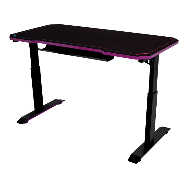 Cooler Master GD120 V1 Gaming Desk, 3 Level Hight Adjustment, 100kg Weight Capacity, Black/Purple, CMI-GD120-PRV1 - Image 6