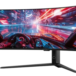 Cooler Master GP57ZS 57'' Dual 4K Rresolution Curved Gaming Monitor, VA Panel, 32:9 Aspect Ratio, 120Hz Refresh Rate, 1ms GTG Response Time, 1000R Curvature, 400nits Brightness, Black, CMI-GP57ZS-EK