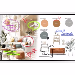 Samsung 55" WM55FX Flip Enhanced Whiteboard, VA Panel, 4K, Natural & Precise Writing (26ms latency & 2,048 pressure levels), Tizen 9.0 OS, White, LH55WMFWBGCXXK