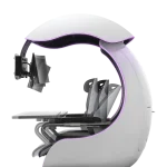Cooler Master ORB X Fully Immersive Multi-Purpose Station for Gamers & Professionals, Support up to 3x 27" Monitors, ABS Cockpit, Arctic White, XS-OX1-WKBS-NN-EU1 - Image 2