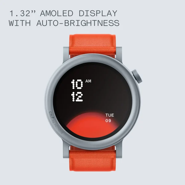 CMF by Nothing Watch Pro 2 Smartwatch, Touch Screen, Display Size - 33.5 mm, Orange Strap - Image 5