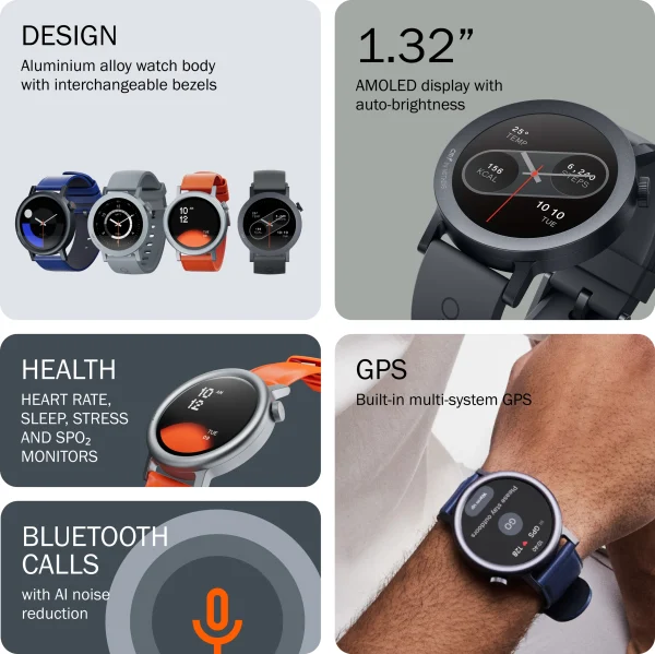 CMF by Nothing Watch Pro 2 Smartwatch, Touch Screen, Display Size - 33.5 mm, Dark Grey Strap - Image 4
